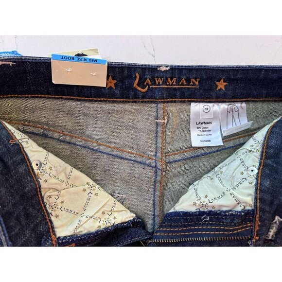 NWT Lawman Jeans Women's 1-2 Embroidered Cowgirl Western Rodeo Boot Cut Cross - Picture 7 of 11